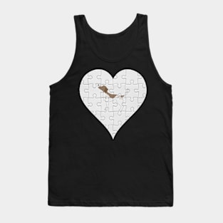 Gun Dog Heart Jigsaw Pieces Design - Gift for Gun Dog Bird Dog Lovers Tank Top